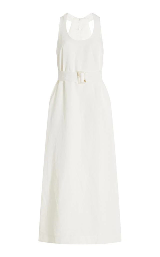 Matthew Bruch Matthew Bruch - Linen-Blend Midi Tank Dress - White - 1 - Moda Operandi 1