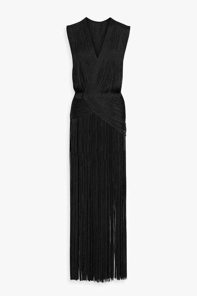 Herve Leger Fringed bandage wrap top 1