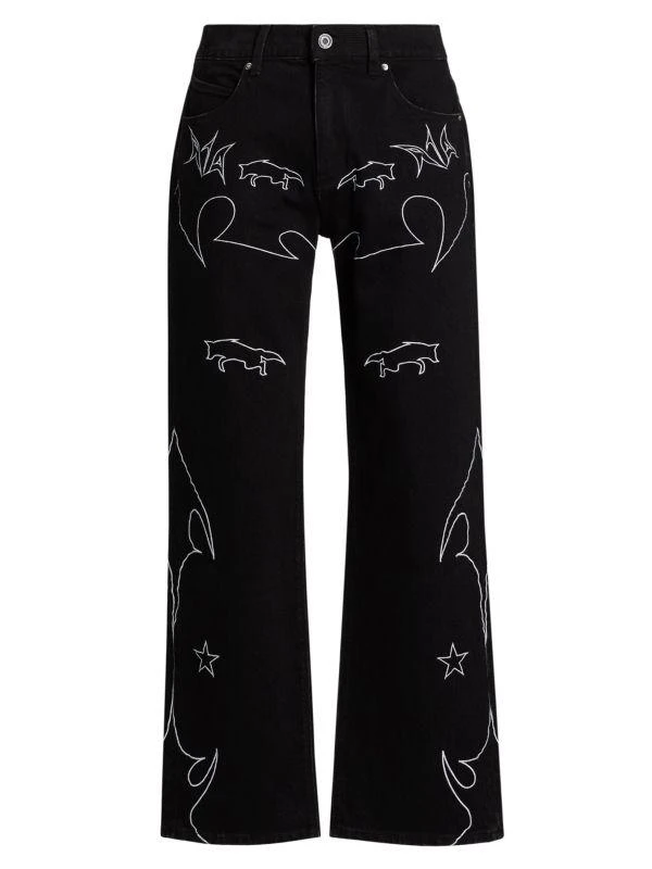 RTA Jonas Western Wide-Leg Jeans 6