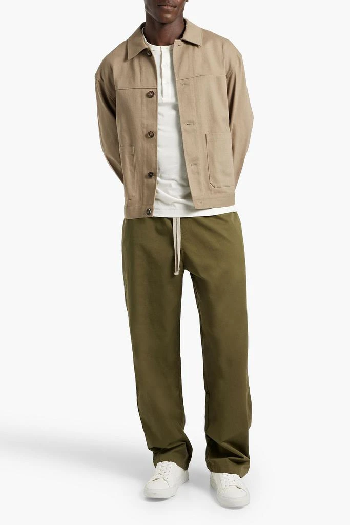 FRAME Lyocell and cotton-blend twill drawstring pants 2