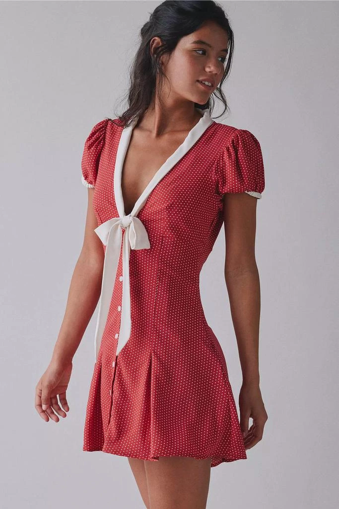 Frankies Bikinis Frankies Bikinis Manhattan Bow-Front Button Up Mini Dress 4