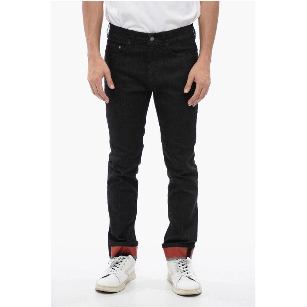 Neil Barrett Skinny Fit Denims with Coated Cotton Cuffs Men's 15cm 1
