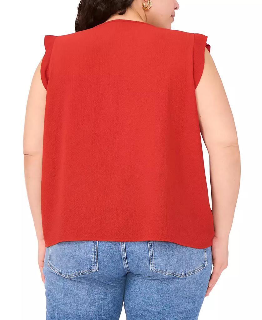 Vince Camuto Plus Size Pleated-Front V-Neck Sleeveless Blouse