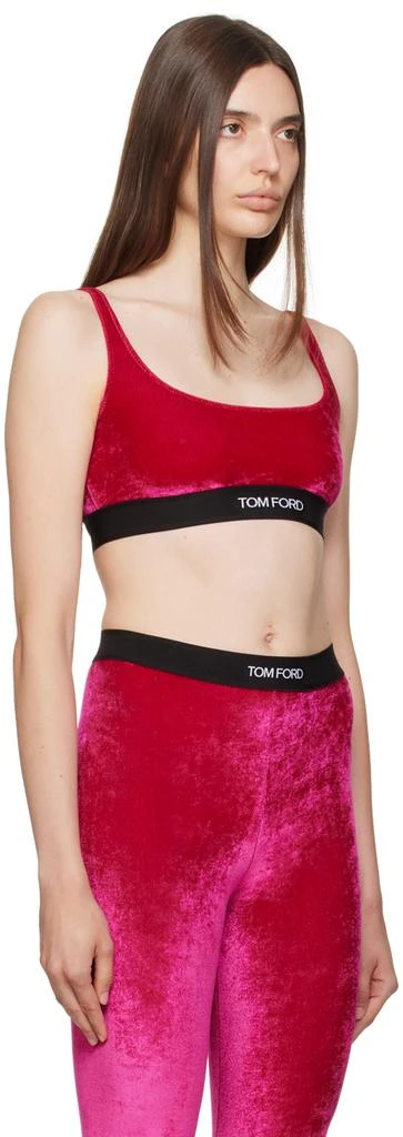 Tom Ford Red Scoop Neck Bra 2