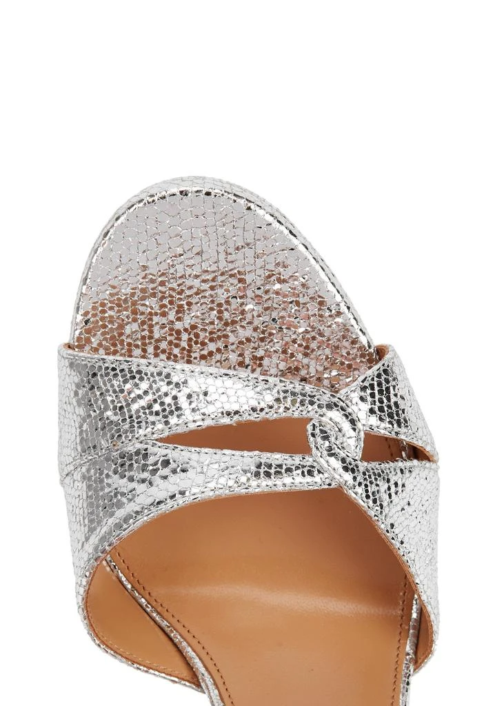 Aquazzura Sinner 140 lizard-effect leather platform sandals 4