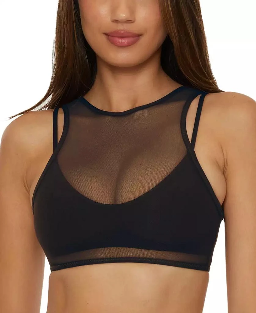 Becca Women's Muse Mesh-Overlay Multi-Way Bralette Bikini Top 1