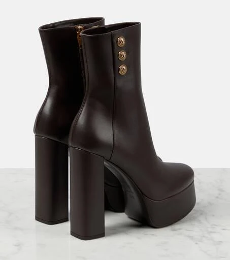 Balmain Brune leather platform ankle boots 3