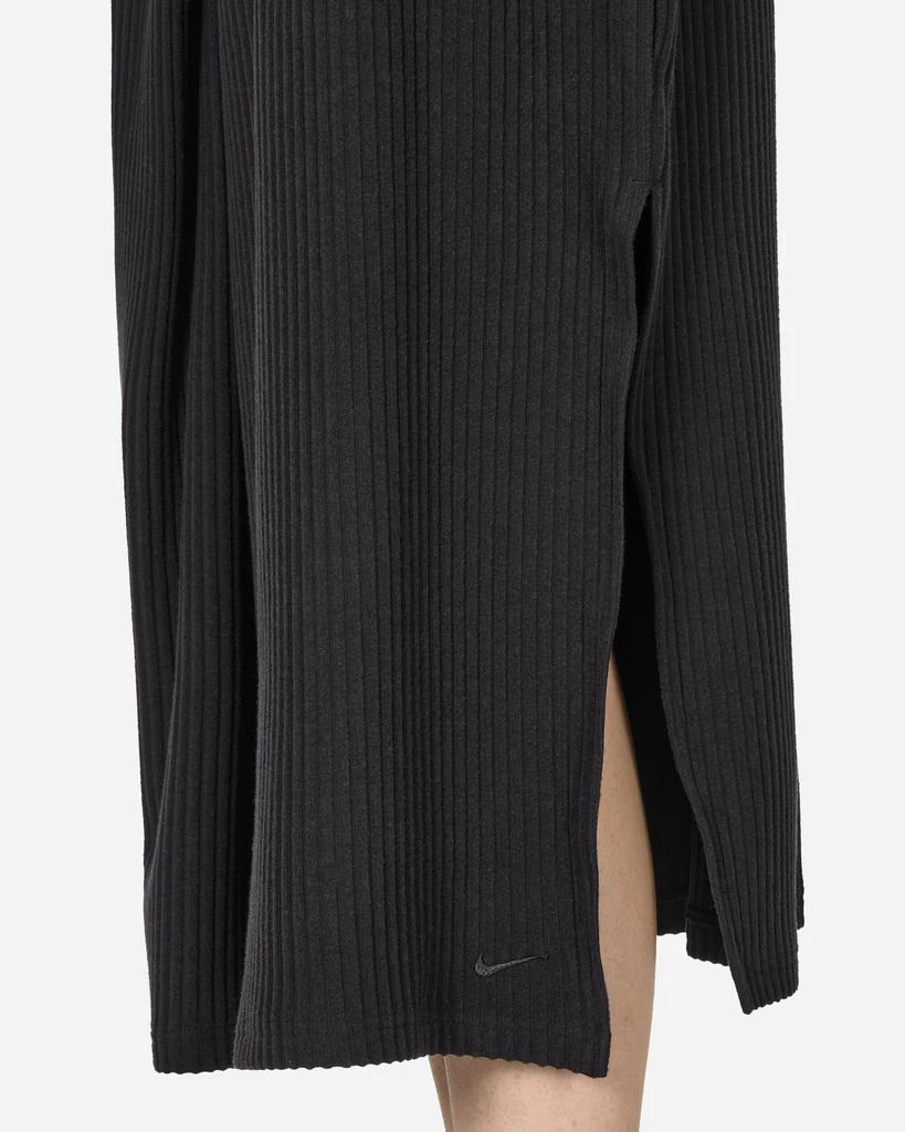 NIKE Chill Knit Ribbed Midi Skirt Black 5