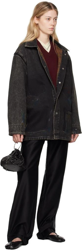 MAISON MARGIELA Burgundy V-Neck Sweater 4