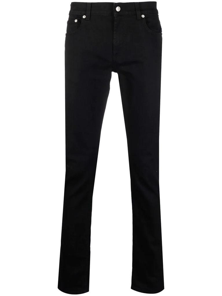 NA Embroidered logo straight black Jeans