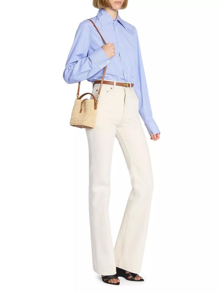 Yves Saint Laurent Le 37 Mini Mini Bag in Raffia - Tote Bags