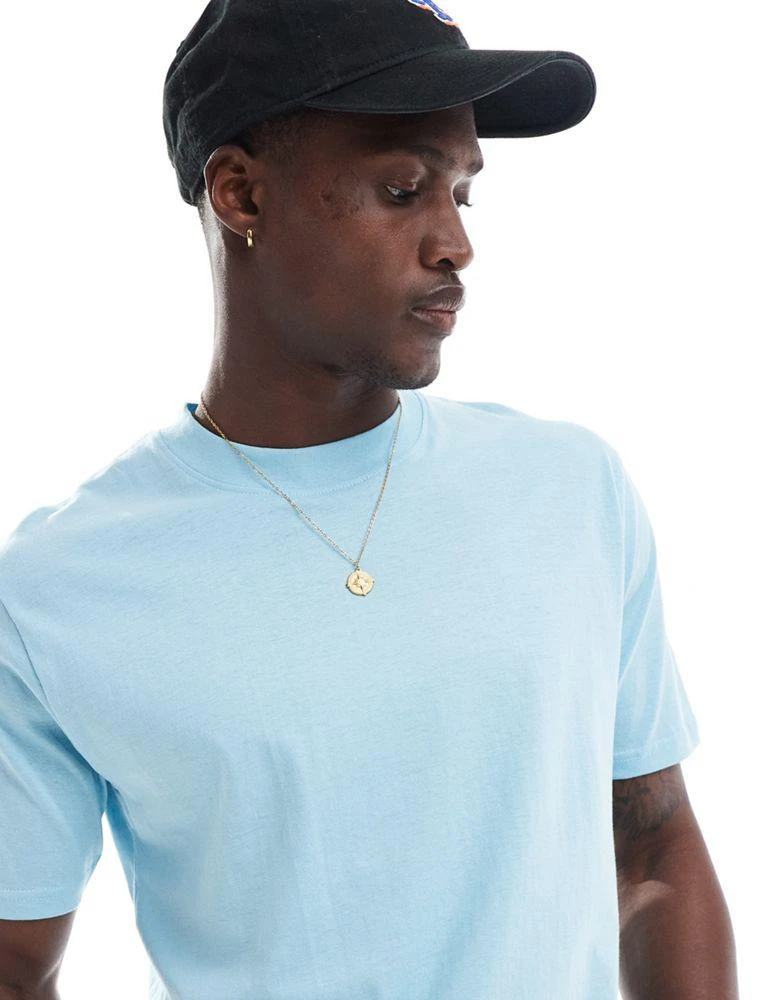 Brave Soul Brave Soul high neck t-shirt in sky blue 4