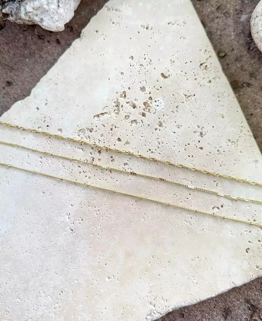 ADORNIA Gold 3-Chain Necklace Set 4