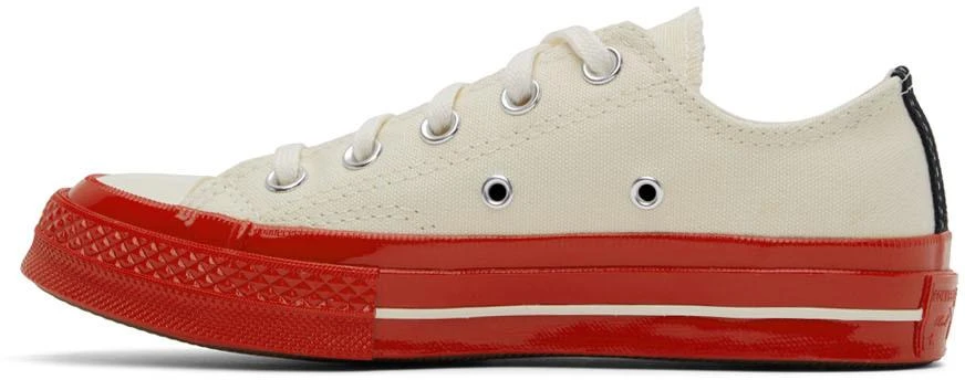 Comme des Garcons Off-White & Red Converse Edition Chuck 70 Low-Top Sneakers 3