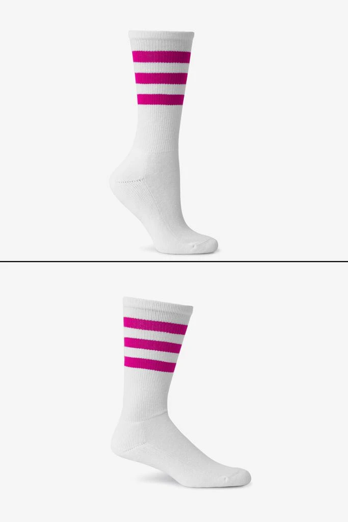 Los Angeles Apparel CALFSOCK - Unisex 3-Stripe Calf Sock 4