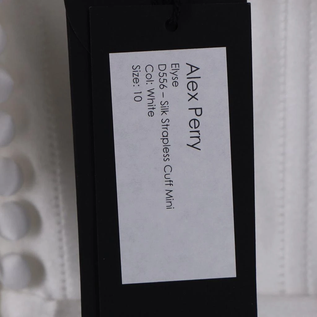Alex Perry Elyse Strapless Mini Dress in White Silk 6