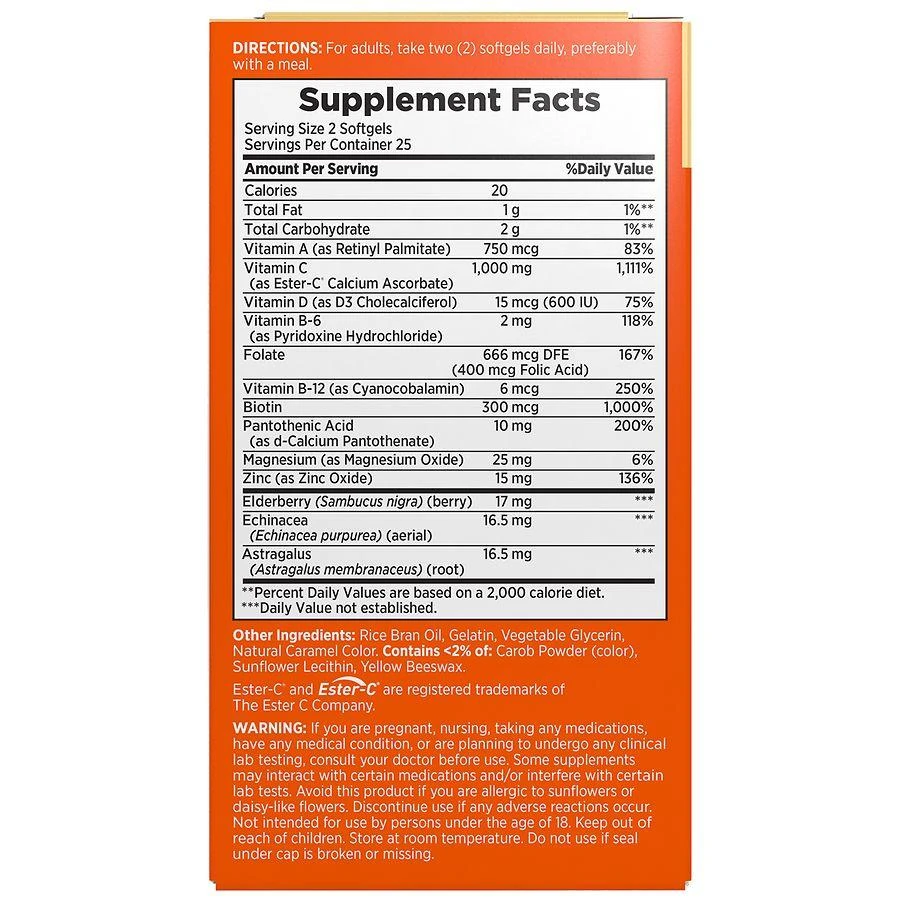 Nature
s Bounty Immune 24 Hour+ Softgels 4