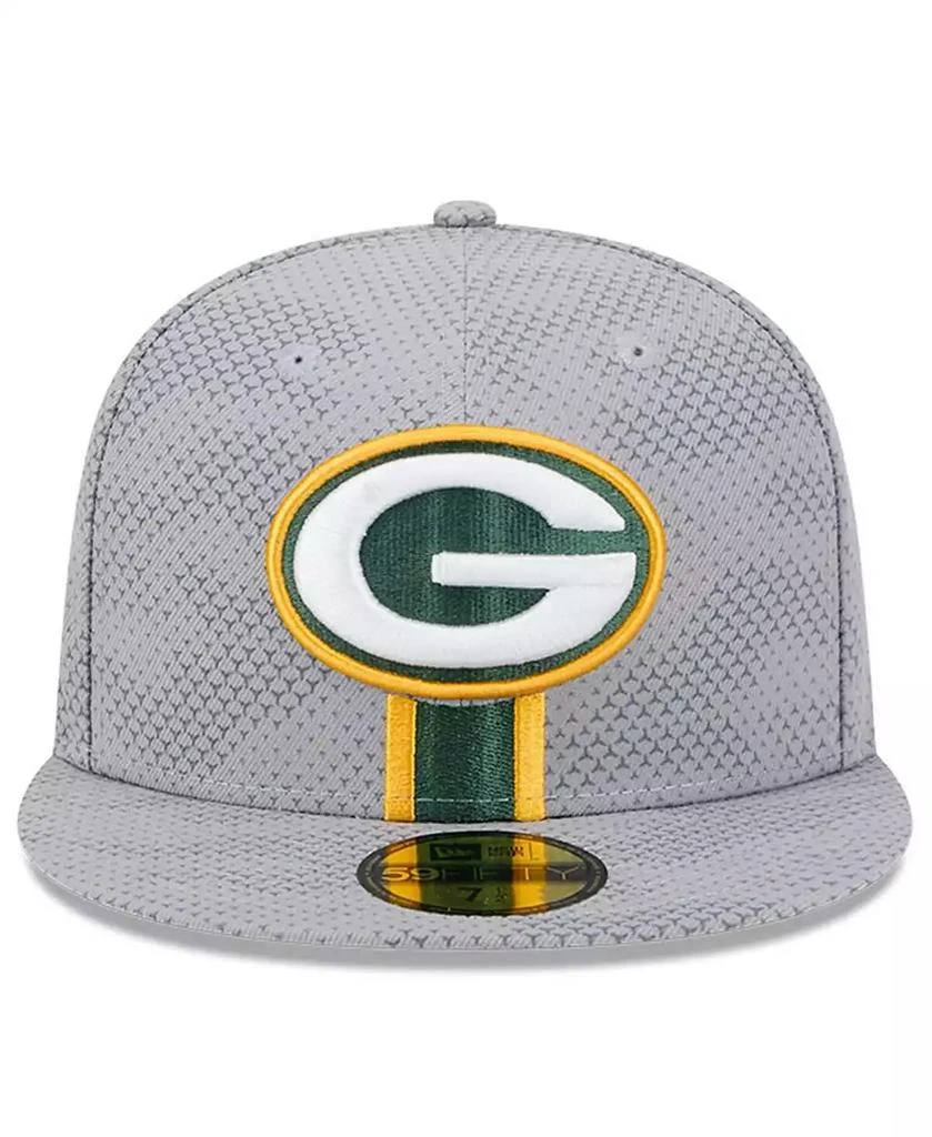 New Era Men's Gray Green Bay Packers 2024 Sideline 59FIFTY Fitted Hat 2