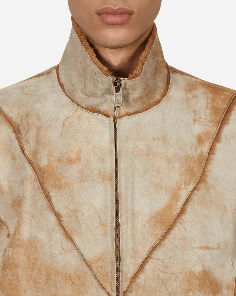Guess USA Leather Sherpa Jacket Beige 6