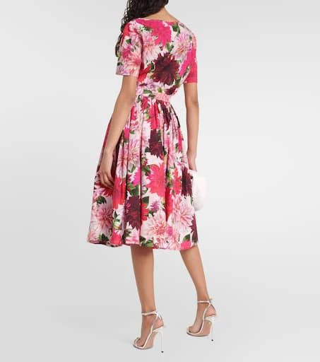 Oscar de la Renta Scoop-neck floral midi dress 3