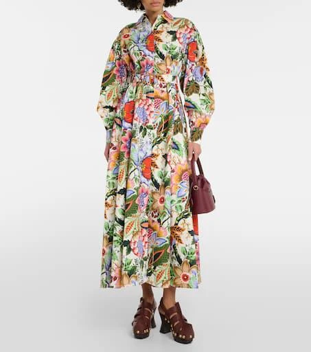 ETRO Floral cotton midi shirt dress 2