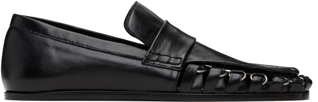 Jil Sander Black D-Ring Loafers 1