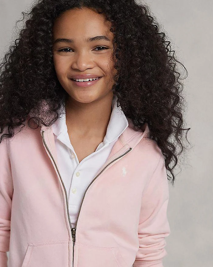 Polo Ralph Lauren Girls' French Terry Zip-Up Hoodie - Big Kid 5