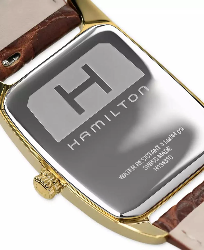 Hamilton Men
s Swiss Boulton Brown Leather Strap Watch 27mm H13431553 3