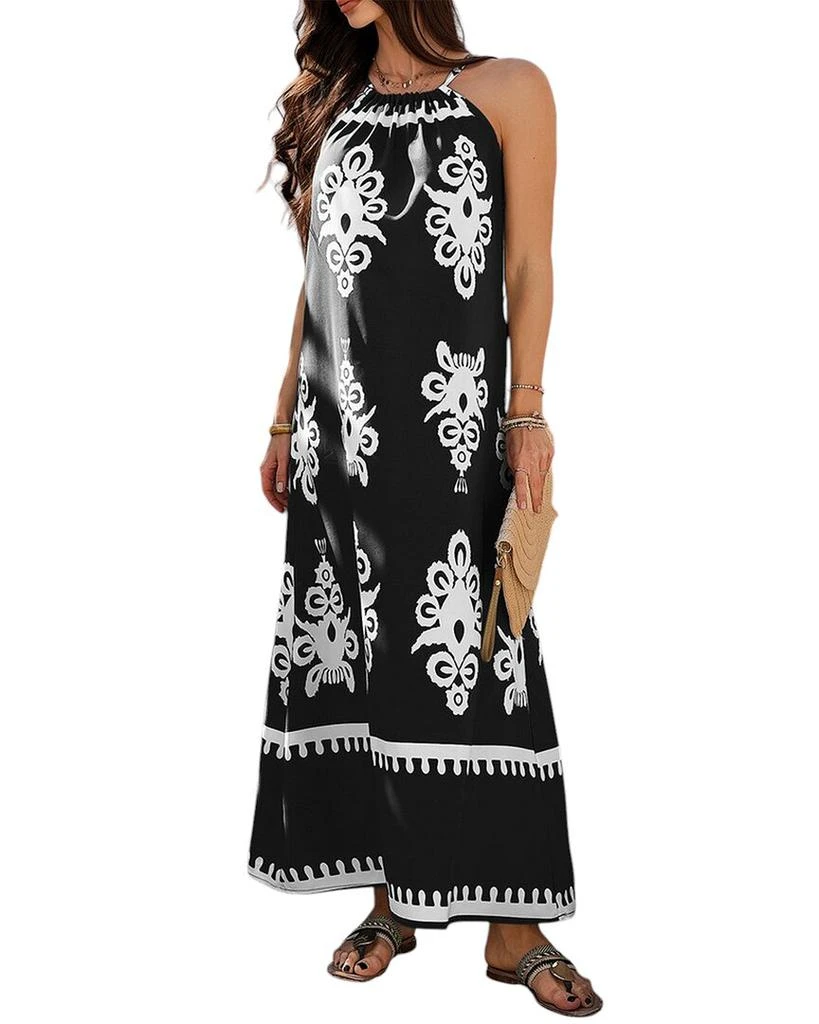 chinese dress ladies Taupe Luna Maxi Dress