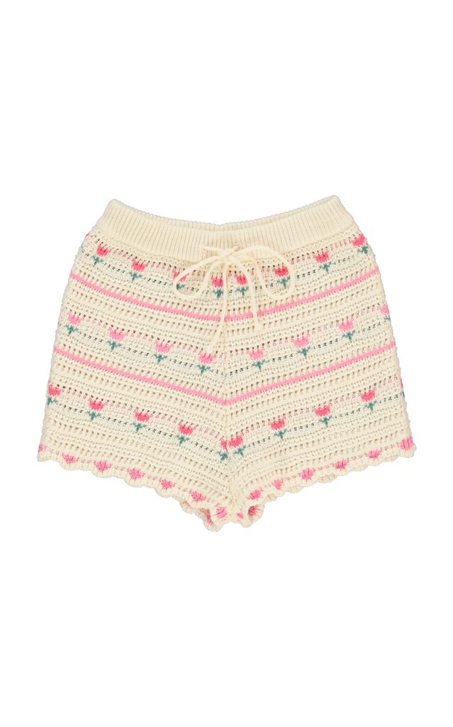 Bebe Organic Bebe Organic Paloma Tulip Cotton Crochet Shorts - Moda Operandi