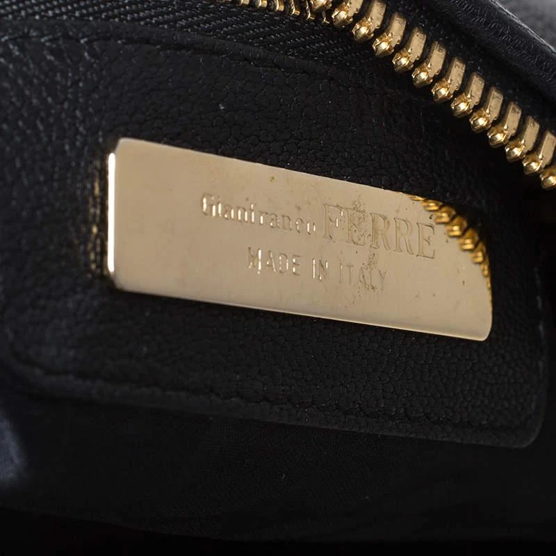 Gianfranco Ferre Gianfranco Ferre Black Leather Satchel 8