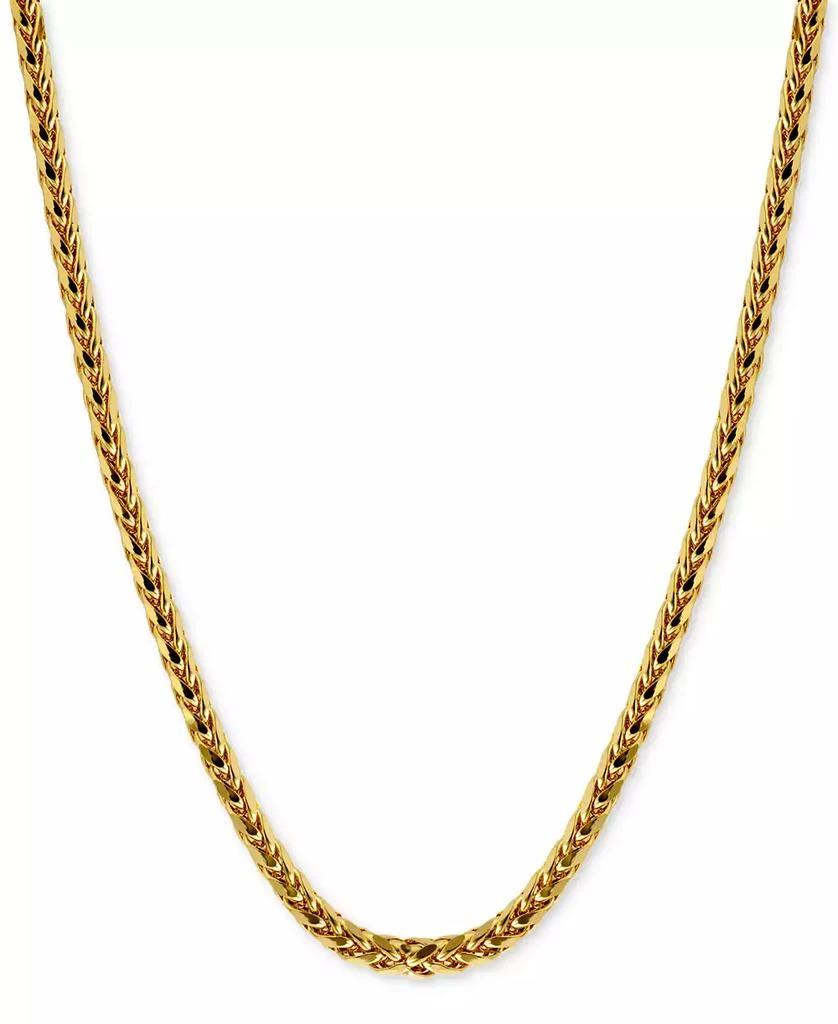 Macy's Polished Square Wheat 24" Chain Necklace (3mm) in 14k Gold 1
