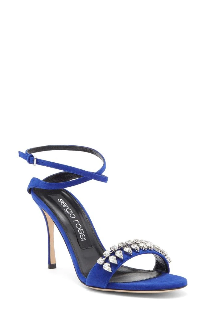 Sergio Rossi Crystal Ankle Wrap Sandal 1