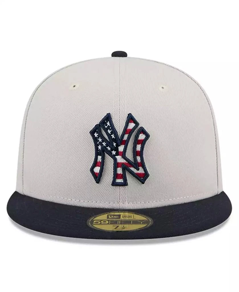New Era Men's Khaki/Black New York Yankees 2024 Fourth of July 59FIFTY Fitted Hat 2
