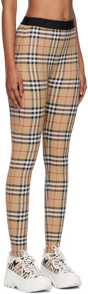 Burberry Beige Vintage Check Leggings