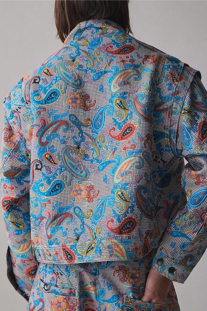 FRIED RICE FRIED RICE Paisley Jacquard Zip-Off Sleeve Jacket 3