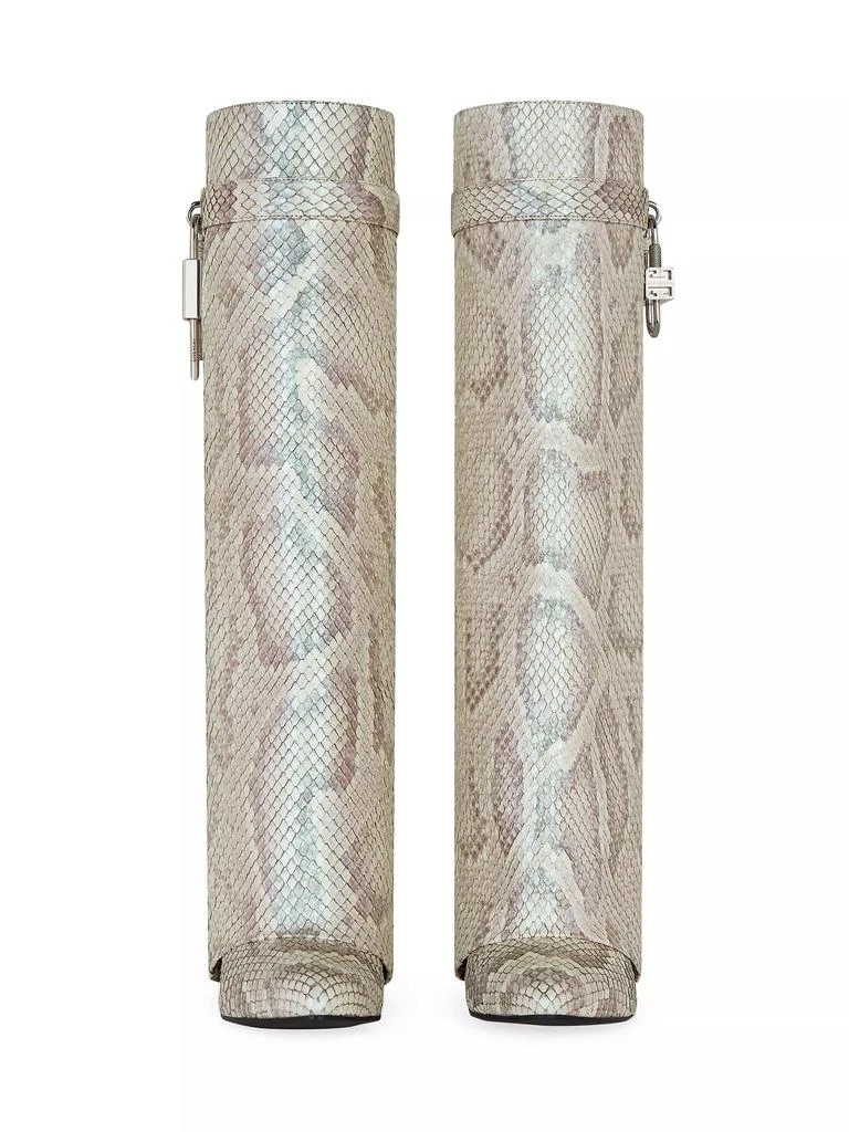 Givenchy Shark Lock Boots In Python With Pearl Effect 4