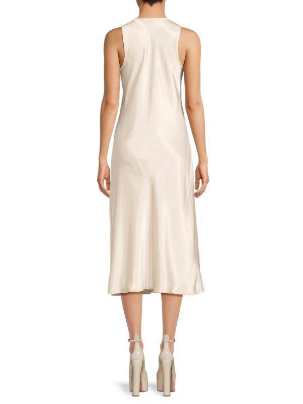 TASH + SOPHIE Scoopneck Satin Midi Dress 2