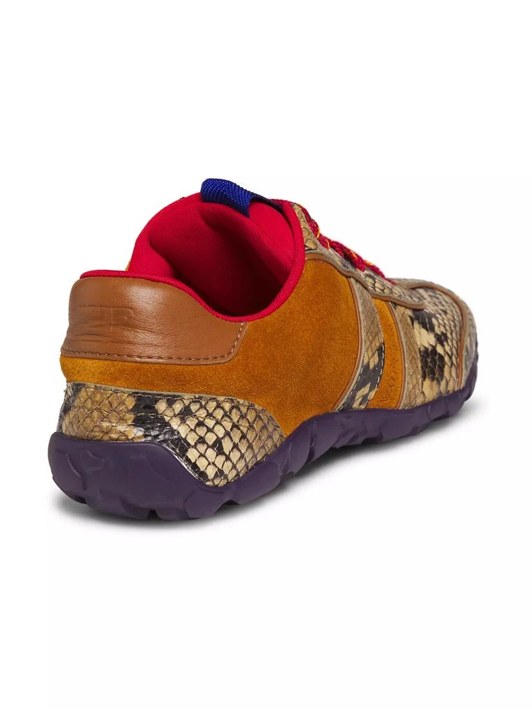WALES BONNER Dream Study Snake-Printed Leather & Suede Low-Top Sneakers 3