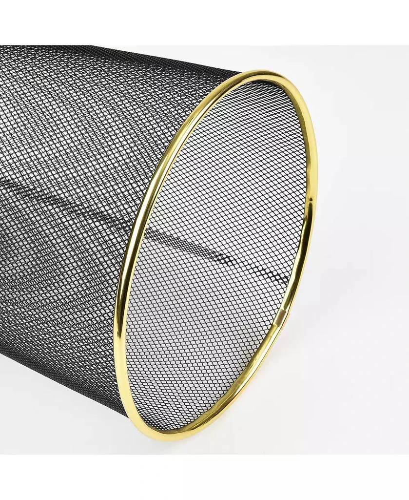 Trio Essentials 10 Liter Mesh Waste Basket Can for Garbage, Round Open Top Trash Can for Office, Bathroom Bedroom, Kitchen, 3