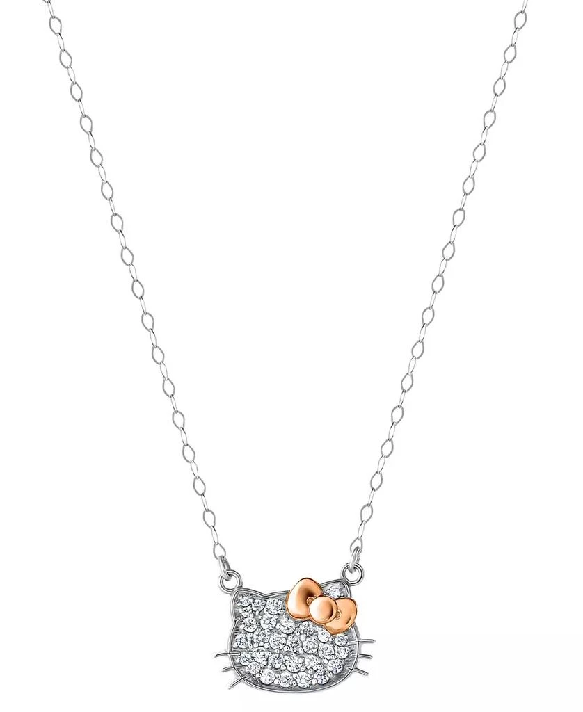 Macy's Hello Kitty Diamond Pavé Cluster Pendant Necklace (1/6 ct. t.w.) in 10k Gold, 16" + 2" extender 3