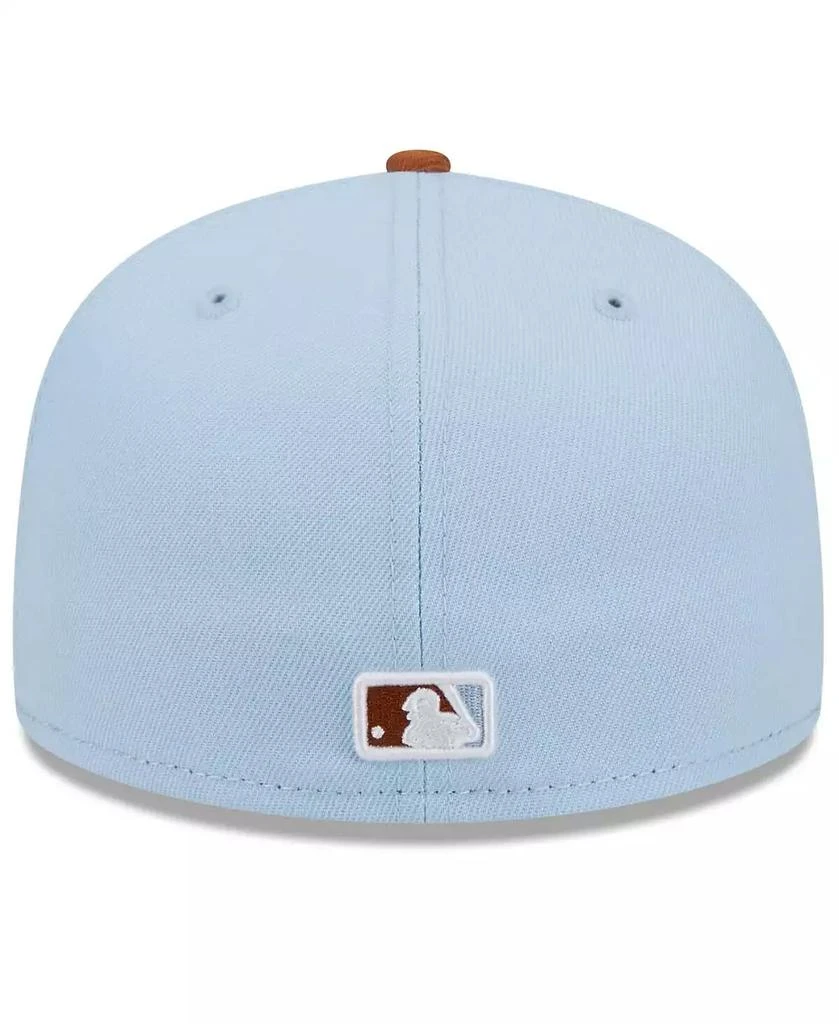 New Era Men's Light Blue/Brown New York Yankees Spring Color Basic Two-Tone 59fifty Fitted Hat 4