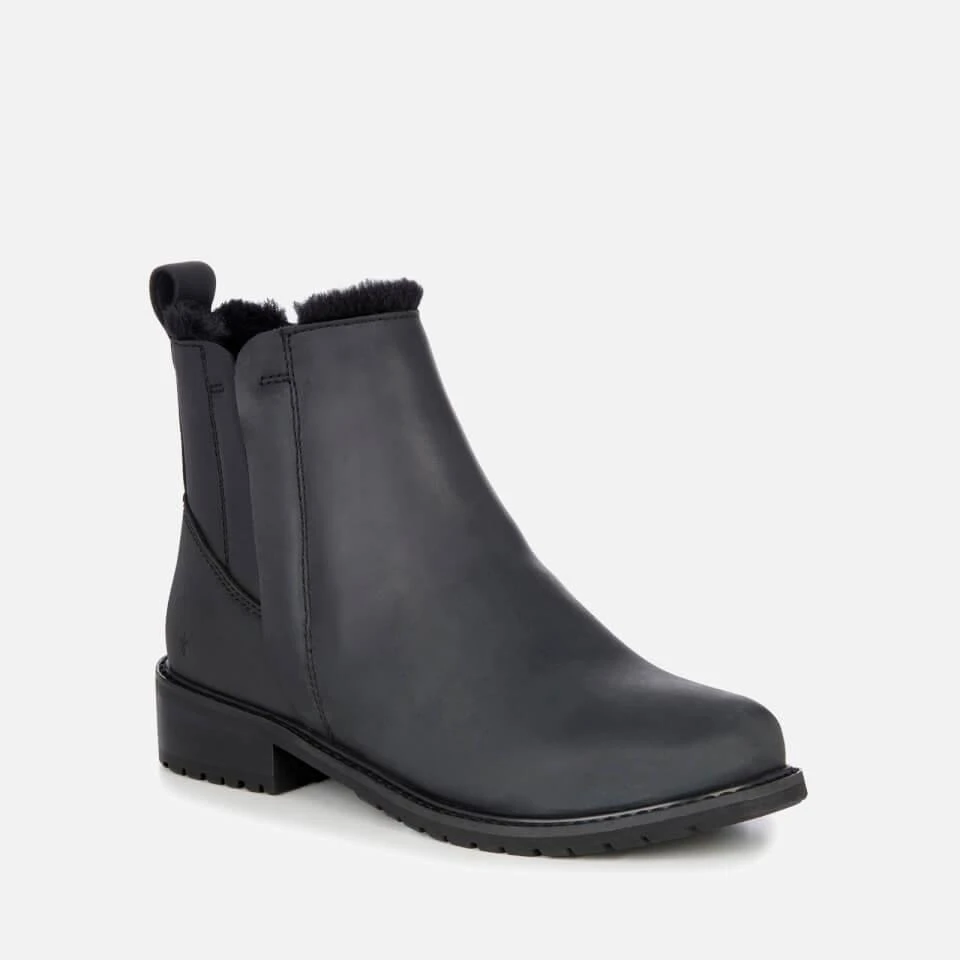 EMU Australia EMU AUSTRALIA WOMEN'S PIONEER LEATHER ANKLE BOOTS - BLACK 2
