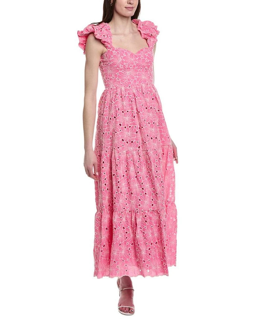 kensie red lace dress Petal & Pup Women's Keani Long Sleeve Lace Gown - Red