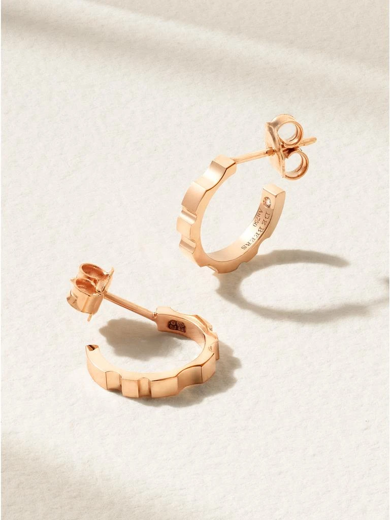 De Beers Rvl 18k 玫瑰金钻石耳环 1