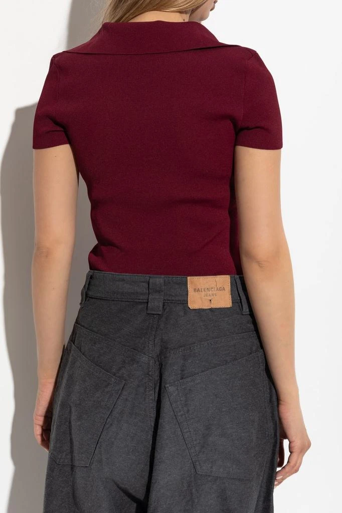 Balenciaga Balenciaga Logo Embroidered Polo Shirt 3
