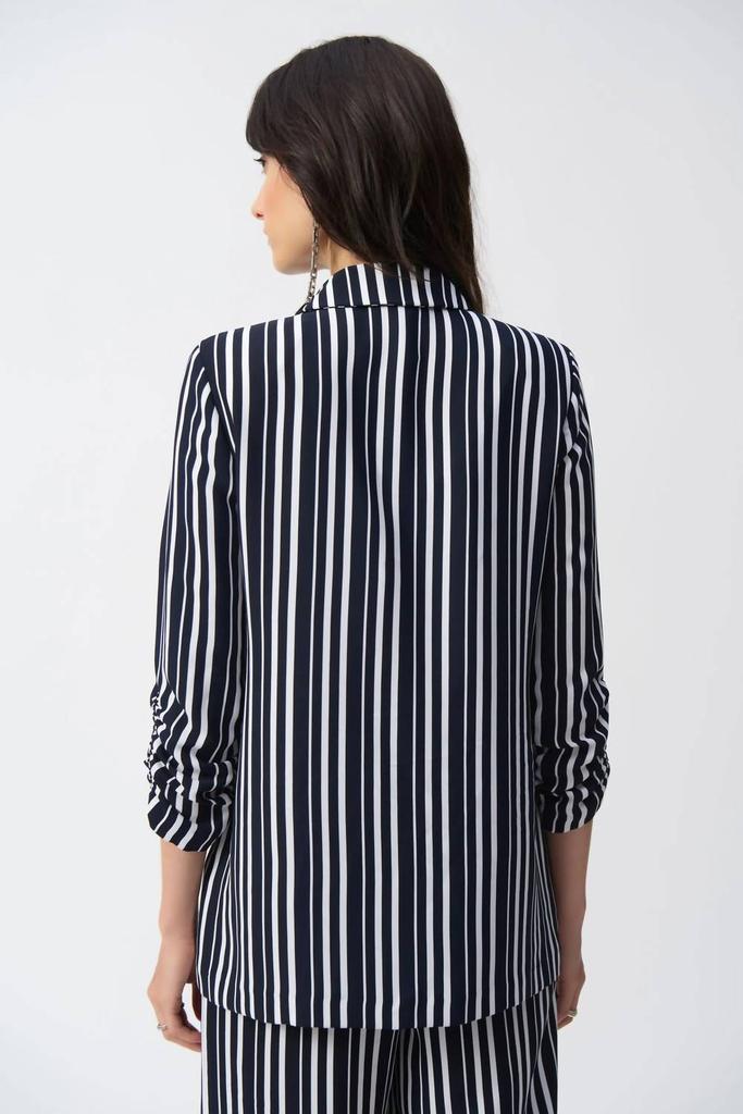JOSEPH RIBKOFF Joseph Ribkoff - Stripe Boxy Blazer Jacket