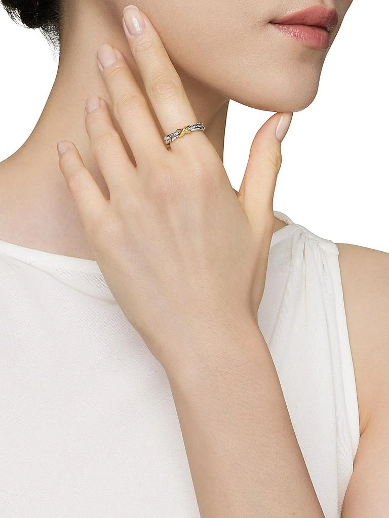David Yurman Petite X Ring in Sterling Silver 6