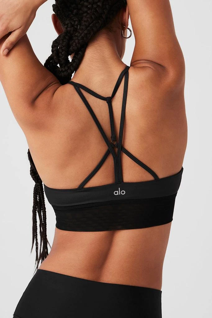 Alo Lavish Bra - Black Glossy/Black 2