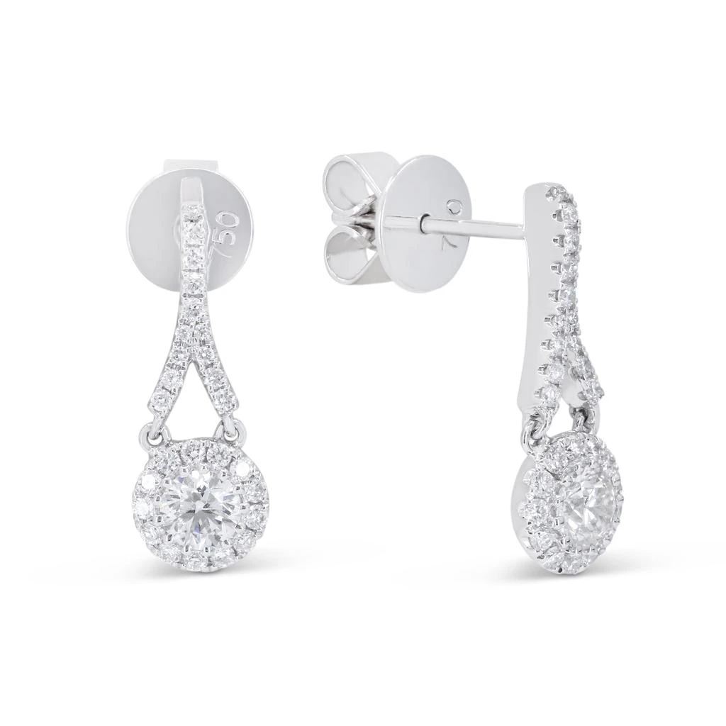 SSELECTS 18" 0.32Ct White Diamond Drop/dangle Earrings In 18K White Gold 1